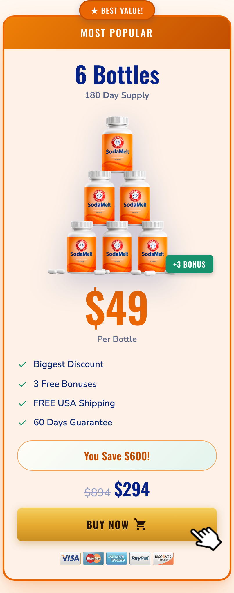 Sodamelt 180 day supply